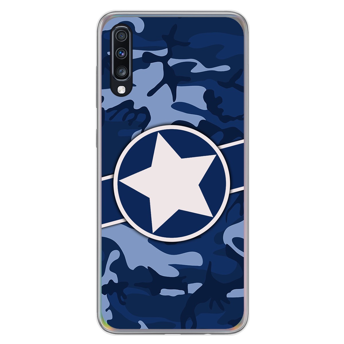 Funda Gel Tpu para Samsung Galaxy A70 diseño Camuflaje 03 Dibujos