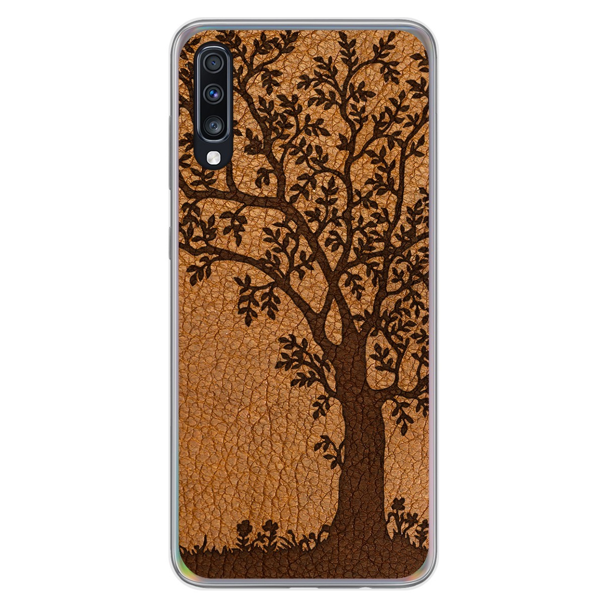Funda Gel Tpu para Samsung Galaxy A70 diseño Cuero 03 Dibujos