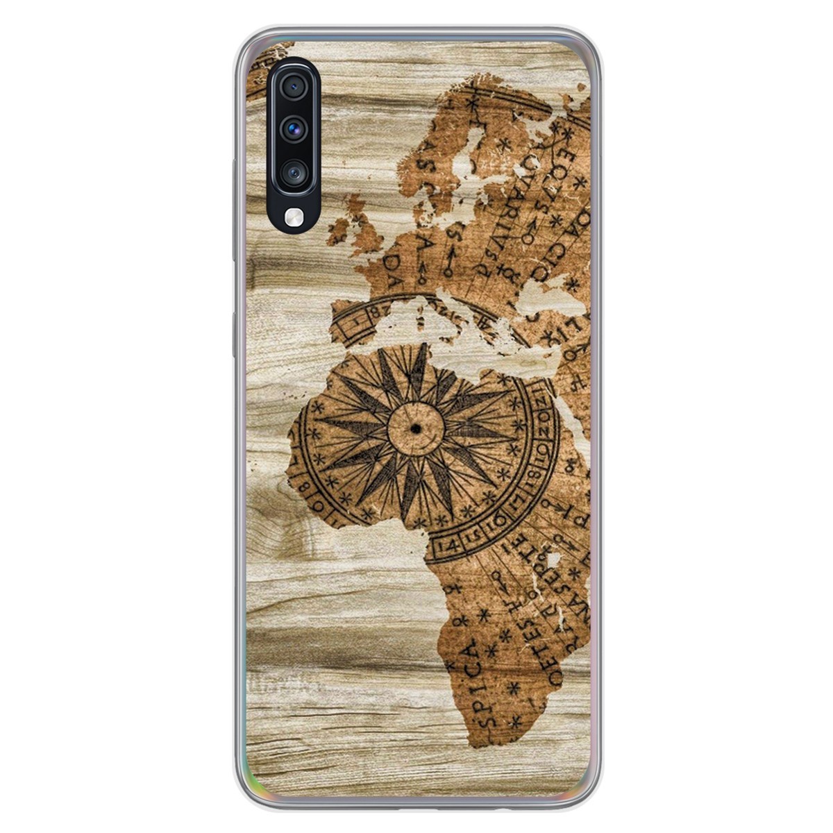 Funda Gel Tpu para Samsung Galaxy A70 diseño Madera 07 Dibujos