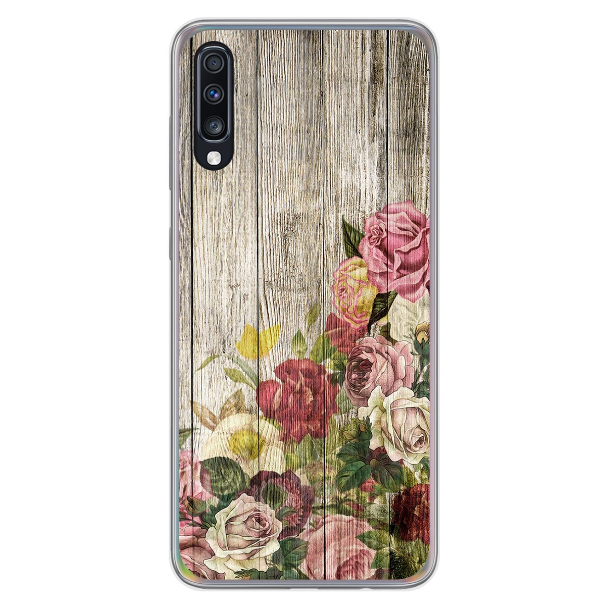 Funda Gel Tpu para Samsung Galaxy A70 diseño Madera 08 Dibujos