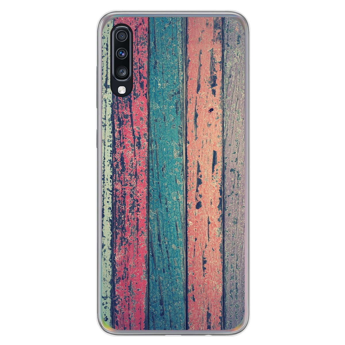 Funda Gel Tpu para Samsung Galaxy A70 diseño Madera 10 Dibujos