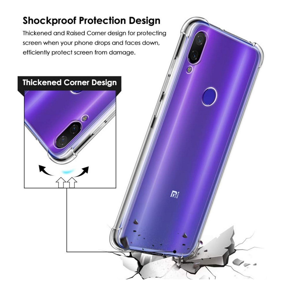 Funda Gel Tpu Anti-Shock Transparente para Xiaomi Mi Play