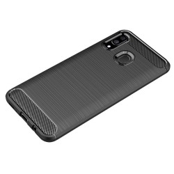 Funda Gel Tpu Tipo Carbon Negra para Samsung Galaxy A20 / A30 2