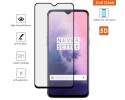Protector Cristal Templado Completo 5D Full Glue Negro para Oneplus 7 Vidrio