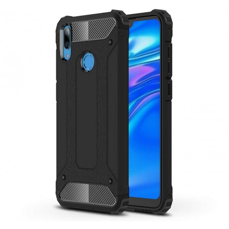 Funda Tipo Hybrid Tough Armor (Pc+Tpu) Negra para Huawei Y7 2019