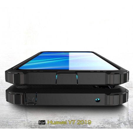 Funda Tipo Hybrid Tough Armor (Pc+Tpu) Negra para Huawei Y7 2019