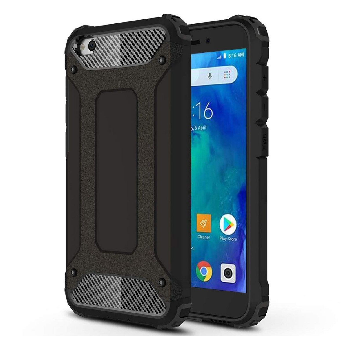 Funda Tipo Hybrid Tough Armor (Pc+Tpu) Negra para Xiaomi Redmi Go