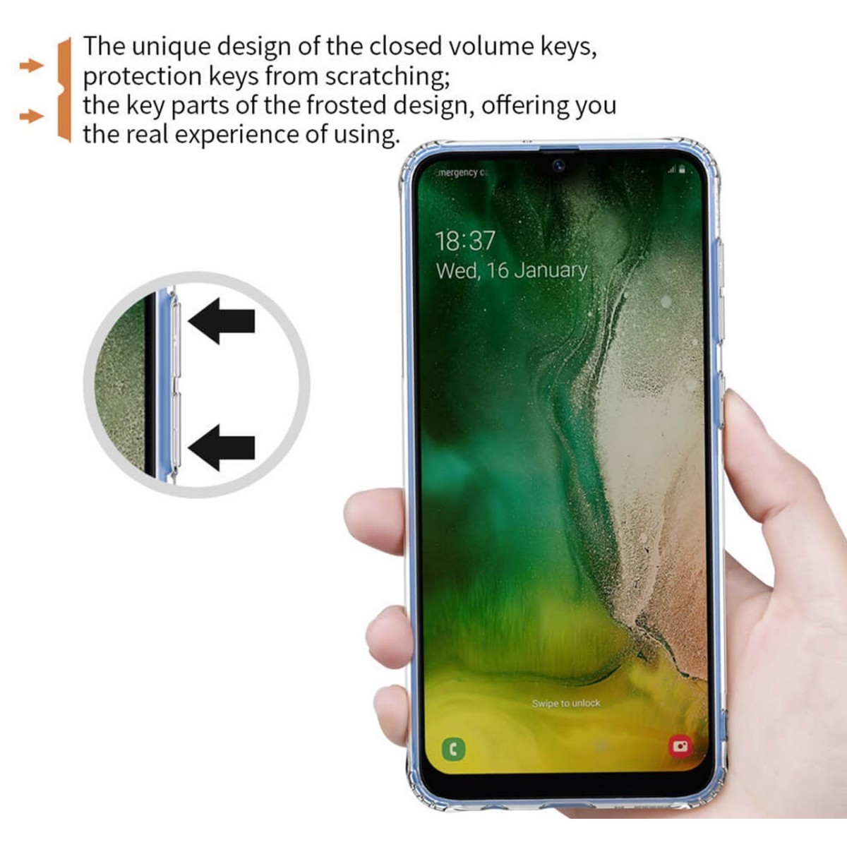 Funda Gel Tpu Nillkin Nature para Samsung Galaxy A20 / A30 color Transparente