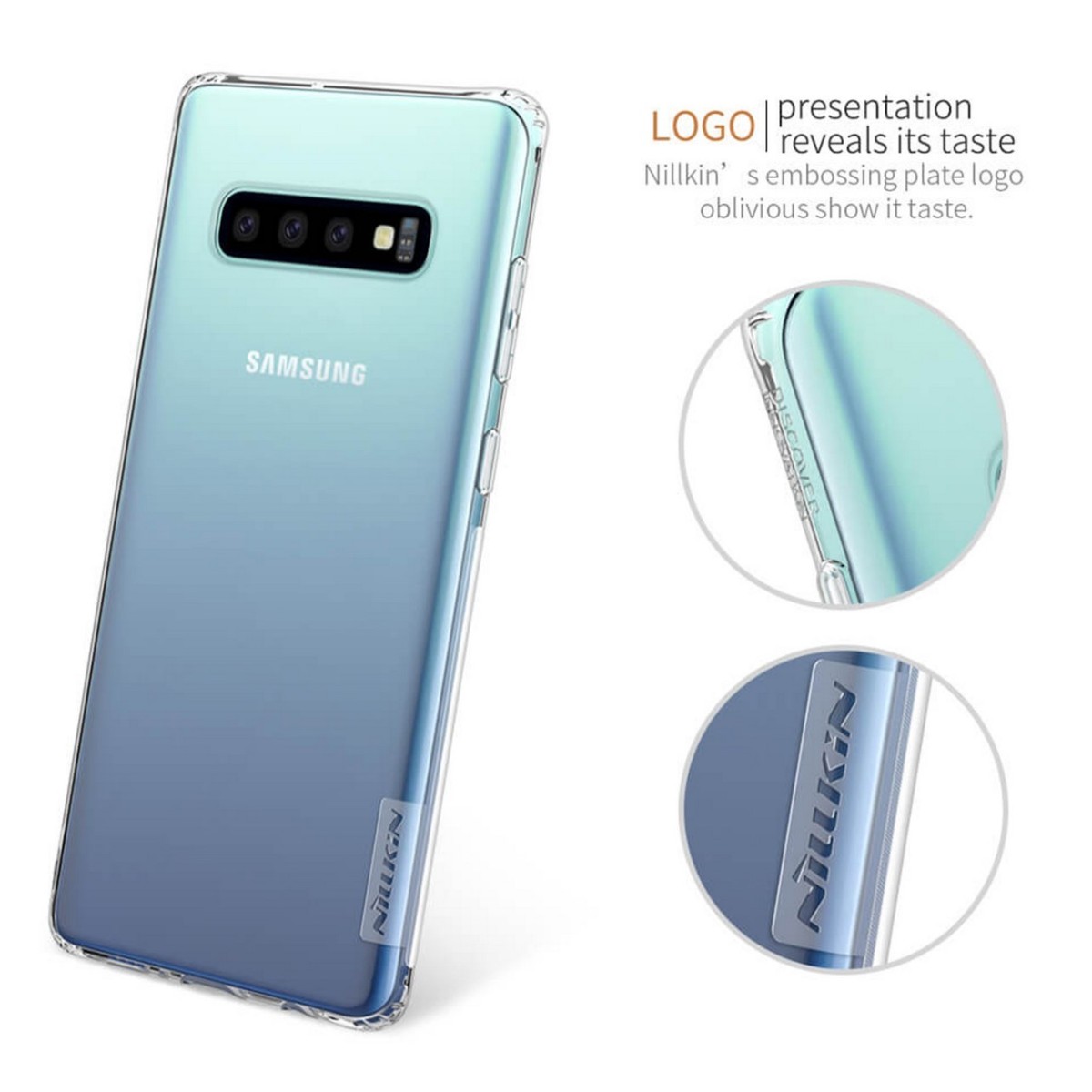 Funda Gel Tpu Nillkin Nature para Samsung Galaxy S10 Plus color Transparente