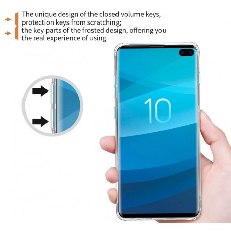 Funda Gel Tpu Nillkin Nature para Samsung Galaxy S10 Plus color Transparente