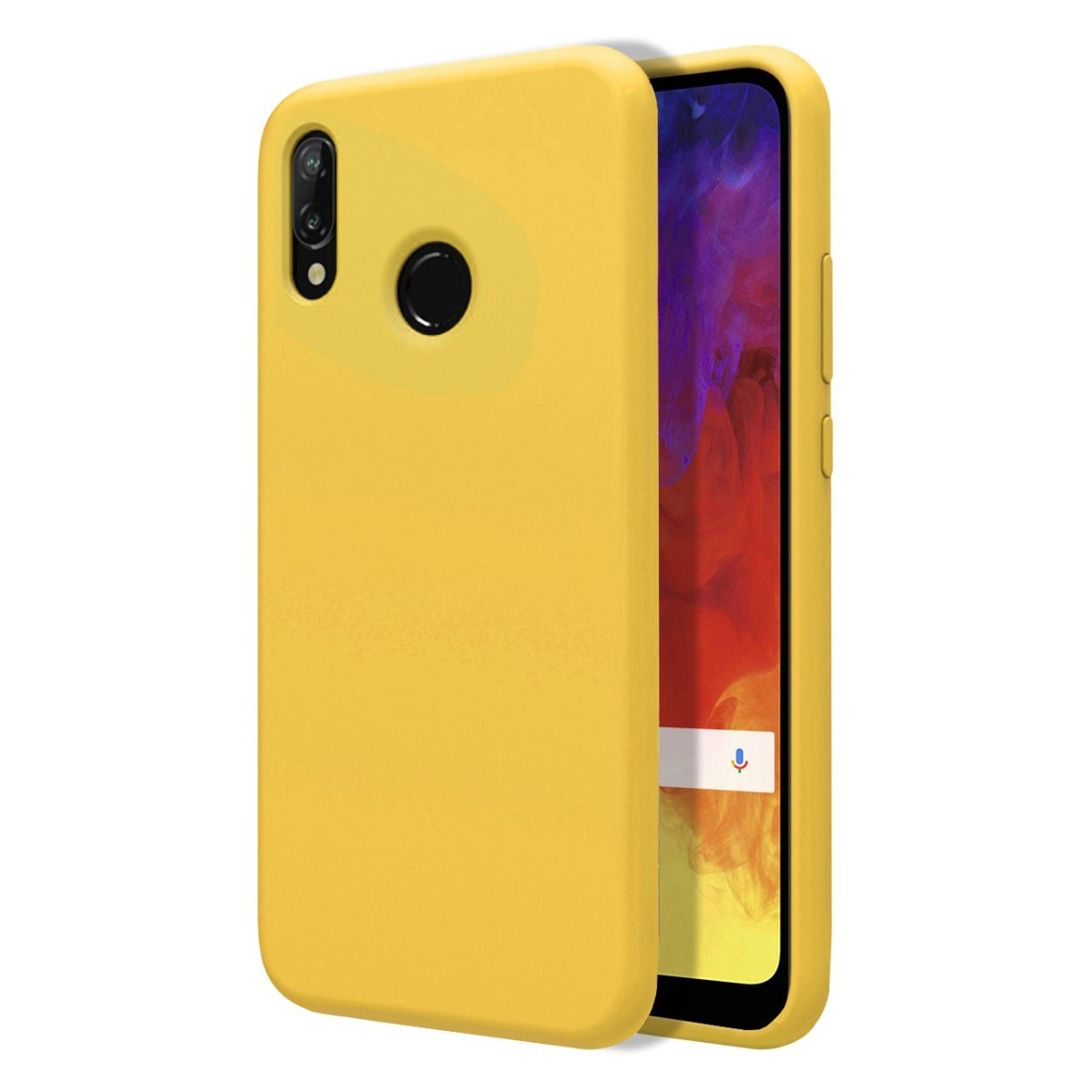 Funda Silicona Líquida Ultra Suave para Huawei Y6 2019 / Y6s 2019 color Amarilla