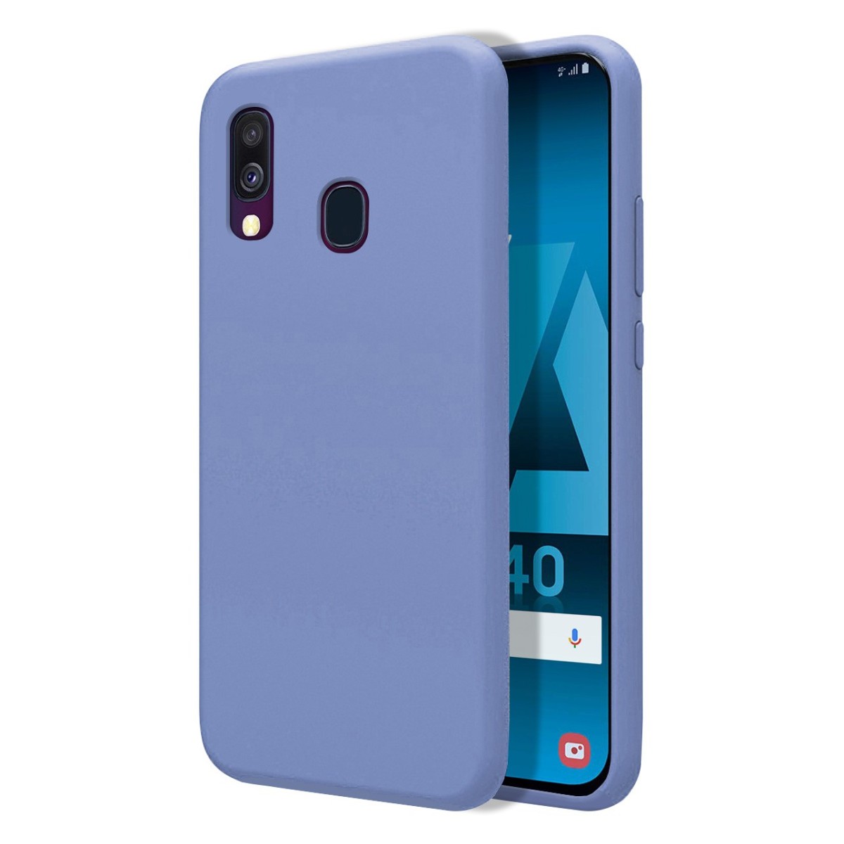Funda Silicona Líquida Ultra Suave para Samsung Galaxy A40 color Azul Celeste