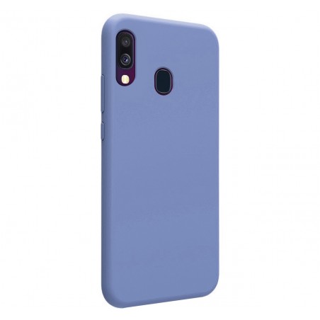 Funda Silicona Líquida Ultra Suave para Samsung Galaxy A40 color Azul Celeste