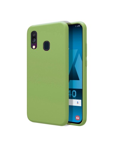 Funda Silicona Líquida Ultra Suave para Samsung Galaxy A40 color Verde
