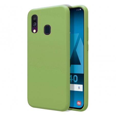 Funda Silicona Líquida Ultra Suave para Samsung Galaxy A40 color Verde