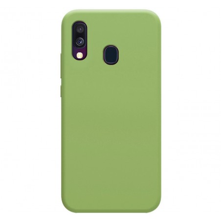 Funda Silicona Líquida Ultra Suave para Samsung Galaxy A40 color Verde