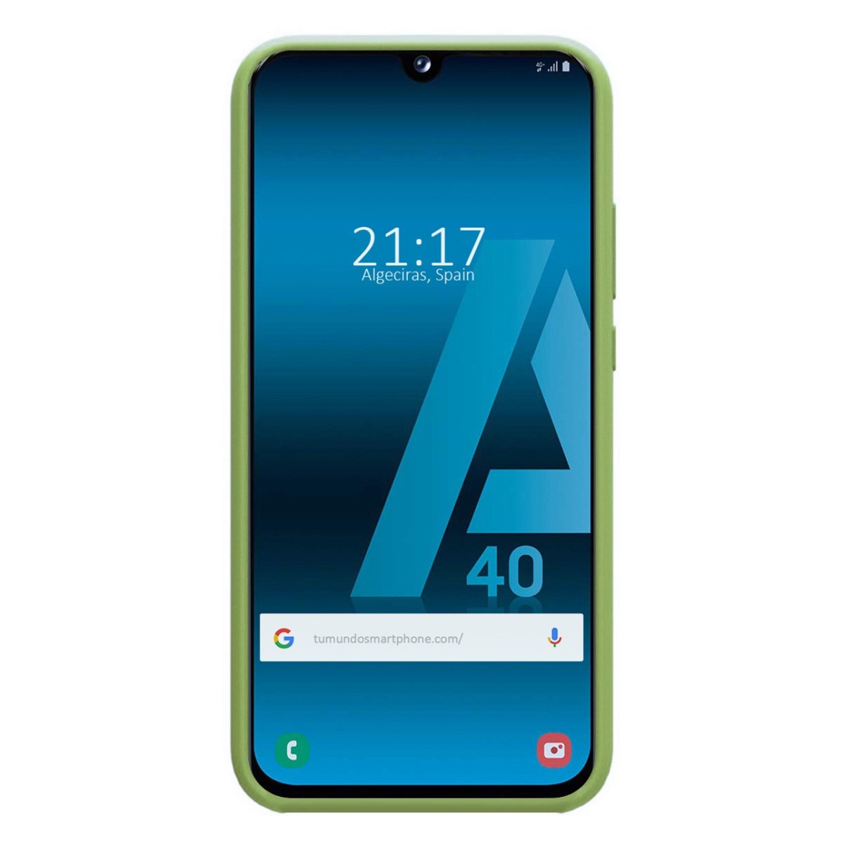 Funda Silicona Líquida Ultra Suave para Samsung Galaxy A40 color Verde