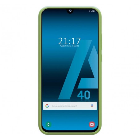 Funda Silicona Líquida Ultra Suave para Samsung Galaxy A40 color Verde