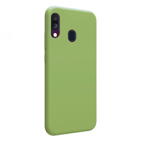 Funda Silicona Líquida Ultra Suave para Samsung Galaxy A40 color Verde