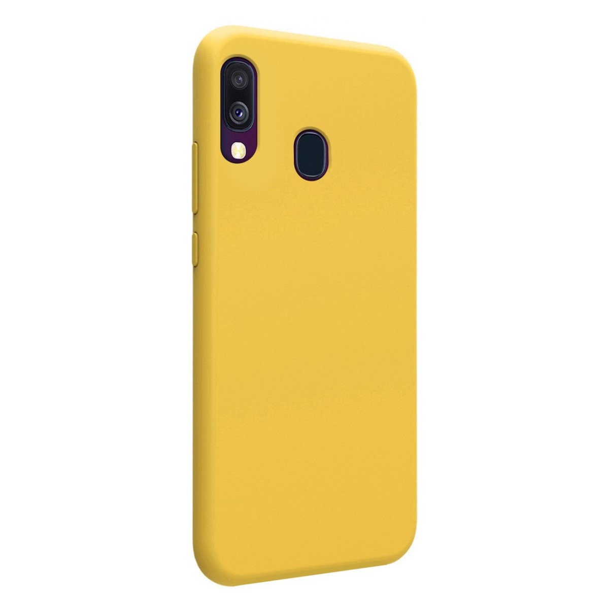 Funda Silicona Líquida Ultra Suave para Samsung Galaxy A40 color Amarilla