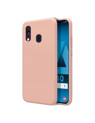 Funda Silicona Líquida Ultra Suave para Samsung Galaxy A40 color Rosa