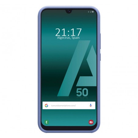 Funda Silicona Líquida Ultra Suave para Samsung Galaxy A50 / A50s / A30s color Azul Celeste
