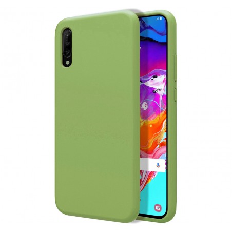 Funda Silicona Líquida Ultra Suave para Samsung Galaxy A70 color Verde