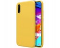 Funda Silicona Líquida Ultra Suave para Samsung Galaxy A70 color Amarilla