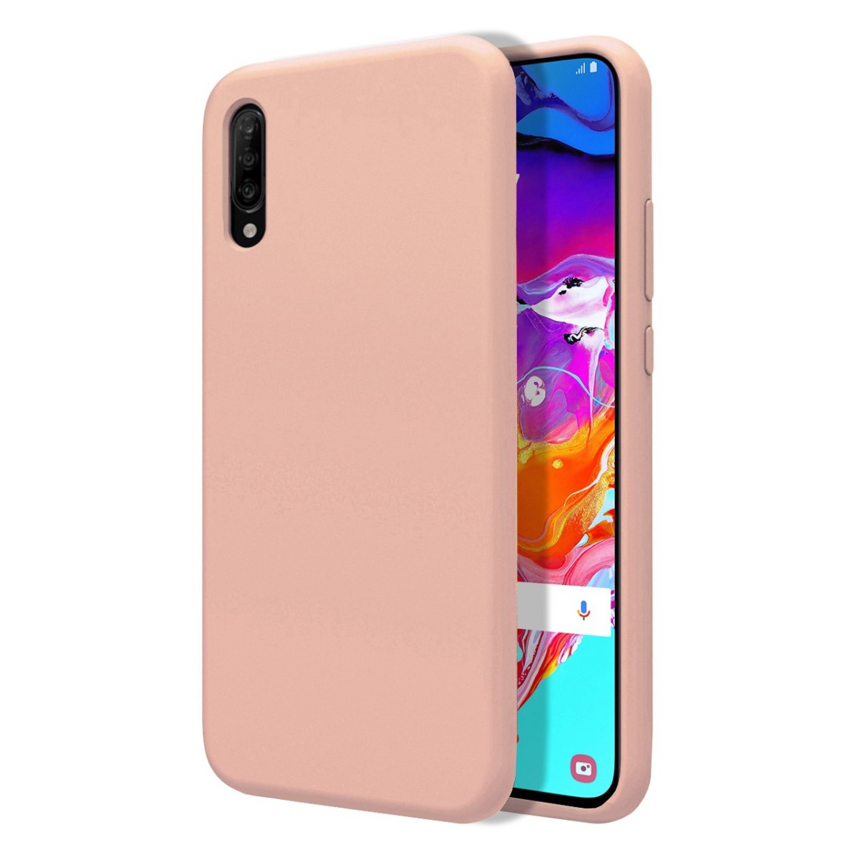 Funda Silicona Líquida Ultra Suave para Samsung Galaxy A70 color Rosa