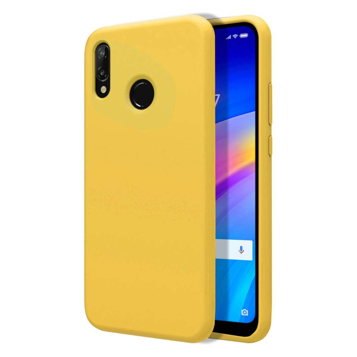 Funda Silicona Líquida Ultra Suave para Xiaomi Redmi 7 color Amarilla