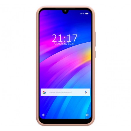 Funda Silicona Líquida Ultra Suave para Xiaomi Redmi 7 color Rosa