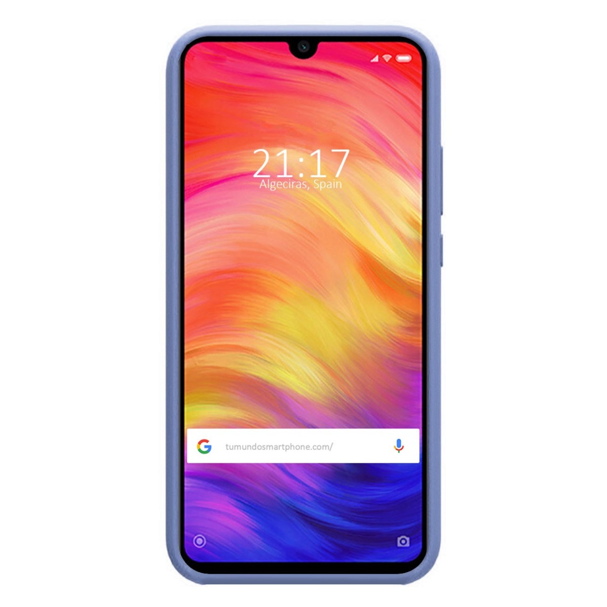 Funda Silicona Líquida Ultra Suave para Xiaomi Redmi Note 7 color Azul Celeste