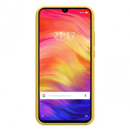 Funda Silicona Líquida Ultra Suave para Xiaomi Redmi Note 7 color Amarilla