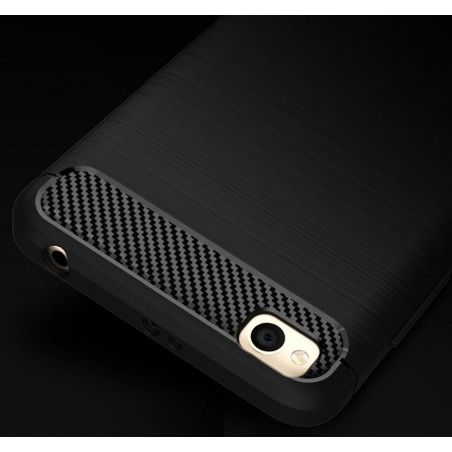 Funda Gel Tpu Tipo Carbon Negra para Xiaomi Redmi 4A
