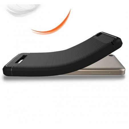 Funda Gel Tpu Tipo Carbon Negra para Xiaomi Redmi 4A
