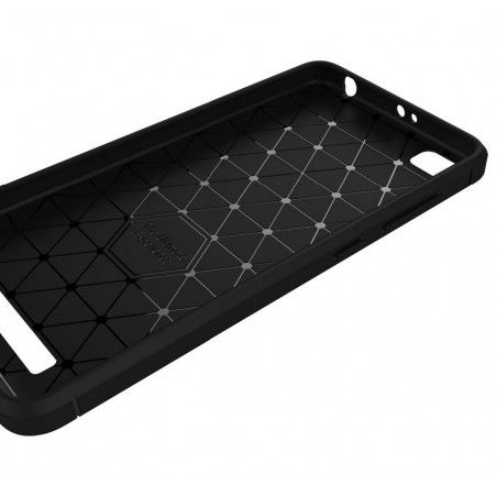 Funda Gel Tpu Tipo Carbon Negra para Xiaomi Redmi 4A