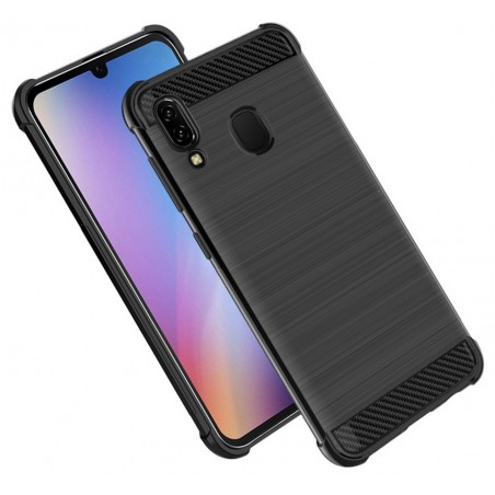Funda Gel Tpu Anti-Shock Carbon Negra para Samsung Galaxy A20e 5.8