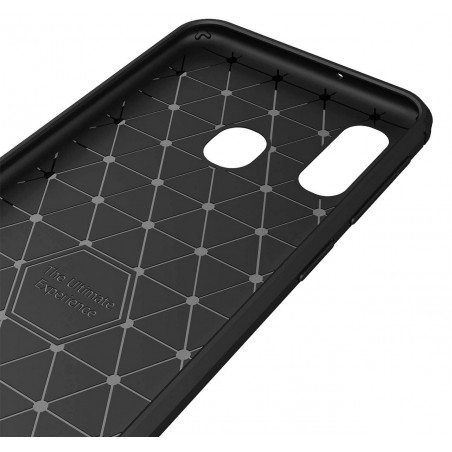 Funda Gel Tpu Tipo Carbon Negra para Samsung Galaxy A20e 5.8