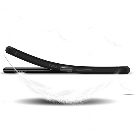 Funda Gel Tpu Tipo Carbon Negra para Sony Xperia L3
