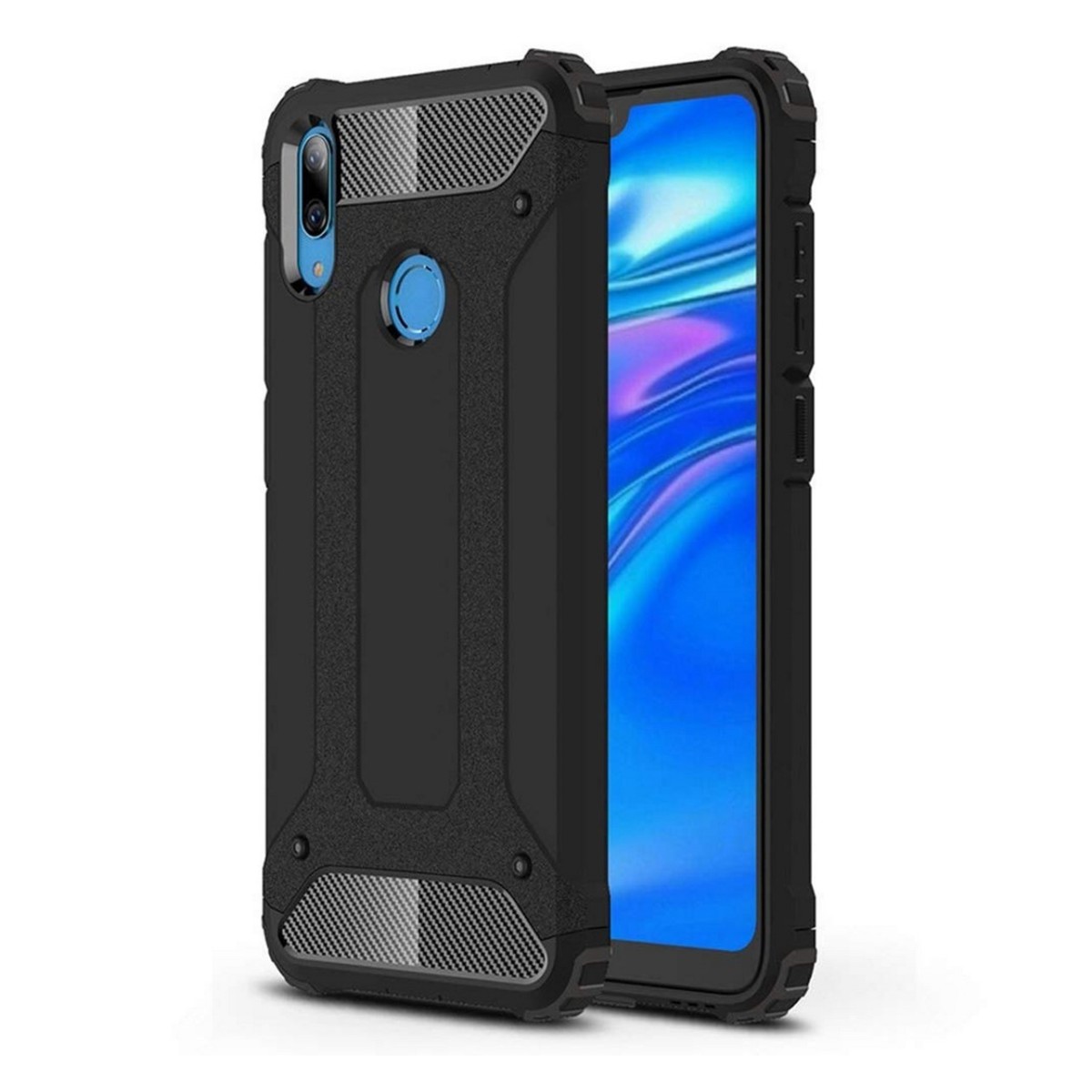Funda Tipo Hybrid Tough Armor (Pc+Tpu) Negra para Huawei Y6 2019 / Y6s 2019