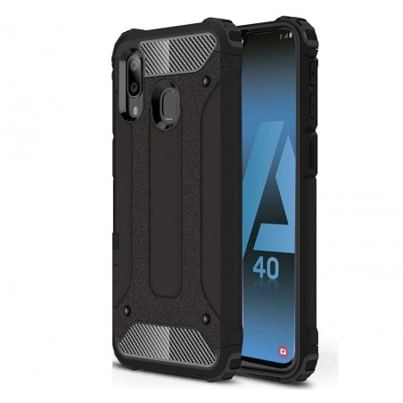 Funda Tipo Hybrid Tough Armor (Pc+Tpu) Negra para Samsung Galaxy A40