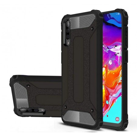 Funda Tipo Hybrid Tough Armor (Pc+Tpu) Negra para Samsung Galaxy A70