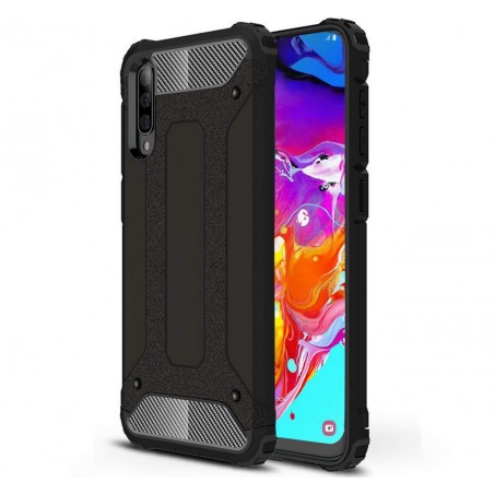 Funda Tipo Hybrid Tough Armor (Pc+Tpu) Negra para Samsung Galaxy A70