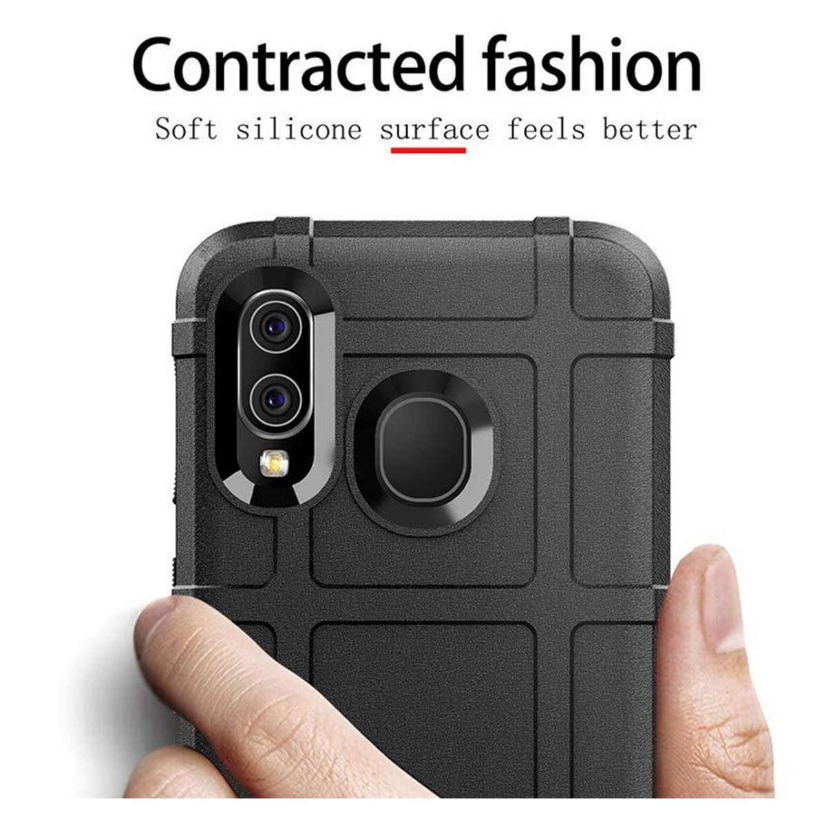 Funda Armor Rugged Shield Antigolpes para Samsung Galaxy A40 color Negra