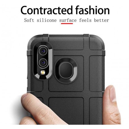 Funda Armor Rugged Shield Antigolpes para Samsung Galaxy A40 color Negra