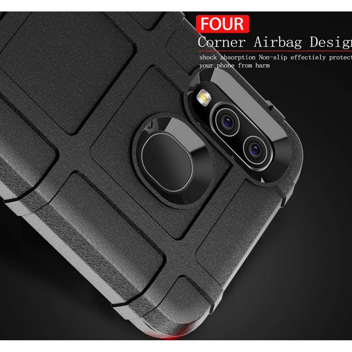 Funda Armor Rugged Shield Antigolpes para Samsung Galaxy A40 color Negra