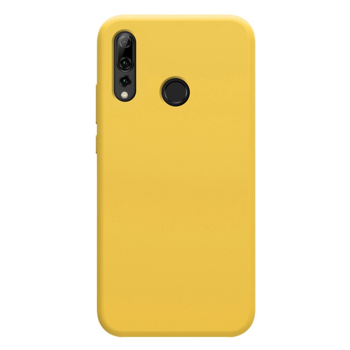 Funda Silicona Líquida Ultra Suave para Huawei P Smart + Plus 2019 color Amarilla