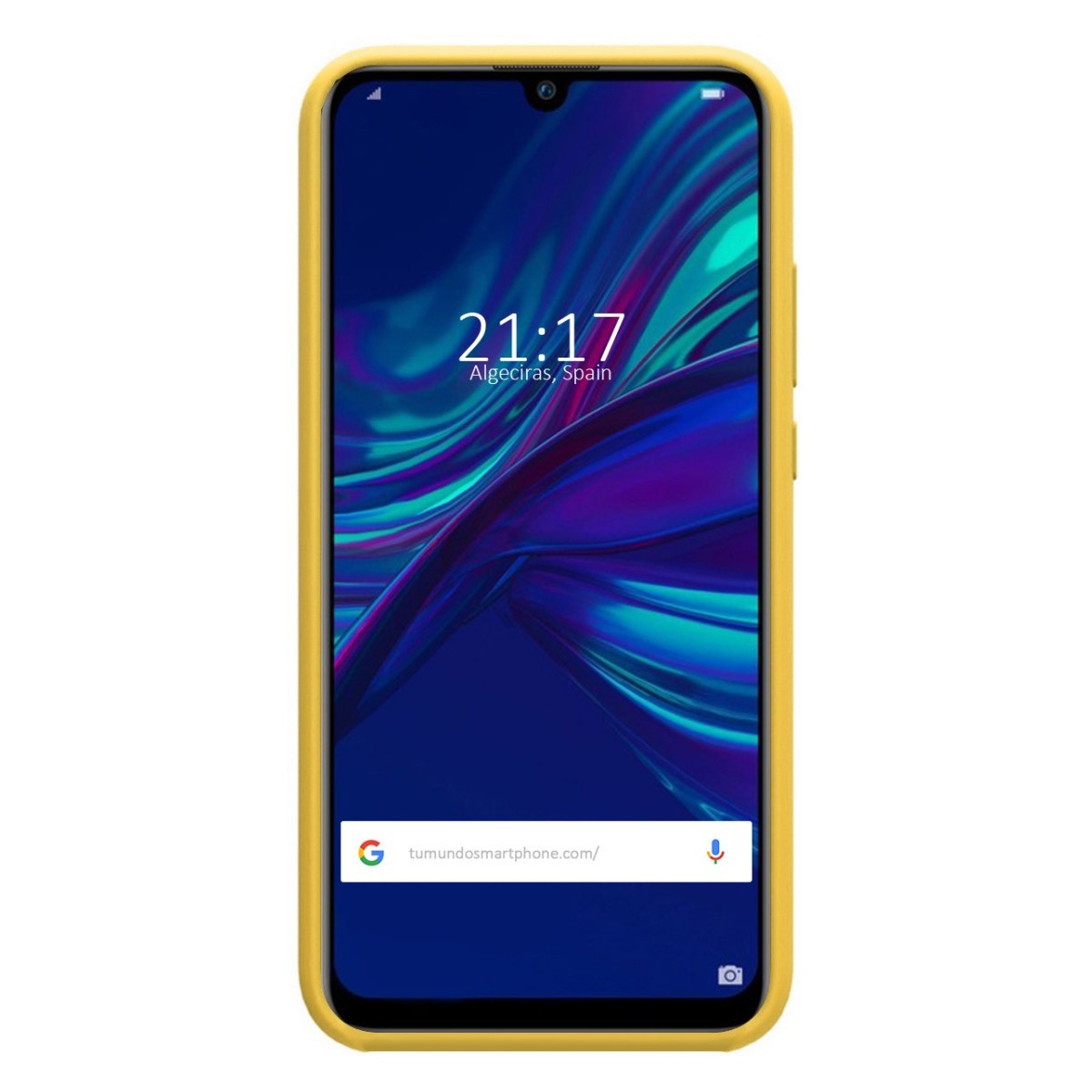 Funda Silicona Líquida Ultra Suave para Huawei P Smart + Plus 2019 color Amarilla