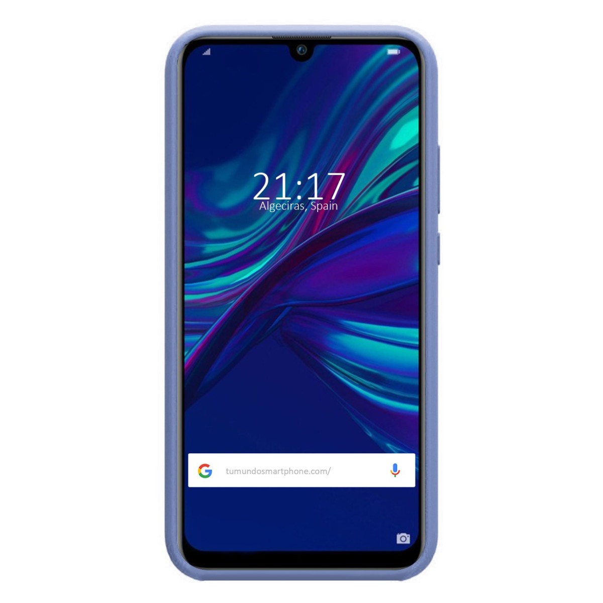 Funda Silicona Líquida Ultra Suave para Huawei P Smart + Plus 2019 color Azul Celeste