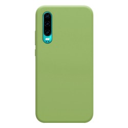 Funda Silicona Líquida Ultra Suave para Huawei P30 color Verde 2